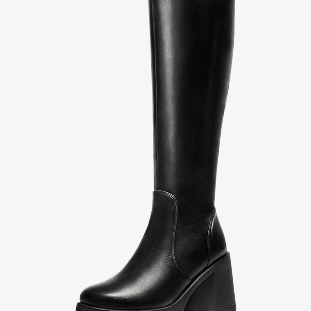 NWOT Black Chunky Knee-High Women's Boots